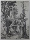 Collection of 13 etchings, engravings and reproductions.